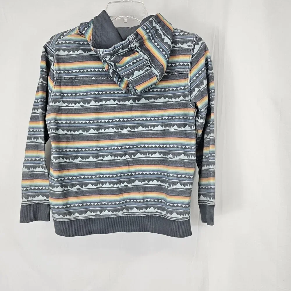 Hooey Aztec Printed Western Wear Hoodie Youth Size Medium Gray Multicolor